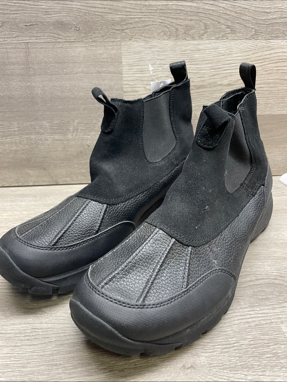 Lands' End Black Slip-On Chelsea Waterproof Boots #1558